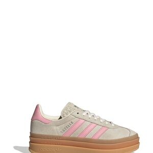 NWT Adidas Women's Pink and beige gazelle bold shoes